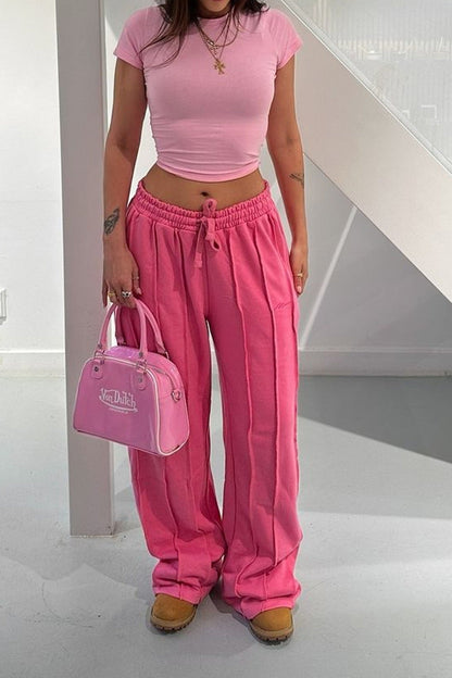 3d Line Loose Drawstring Pants