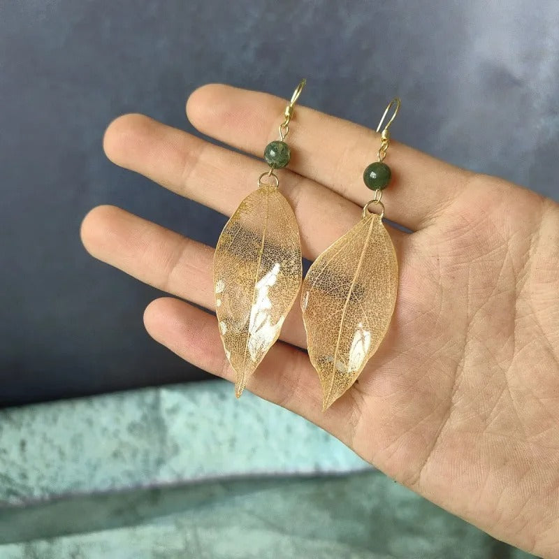 Elegant Leaf Drop Earrings
