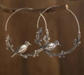 Vintage Bird Leaf Round Drop
