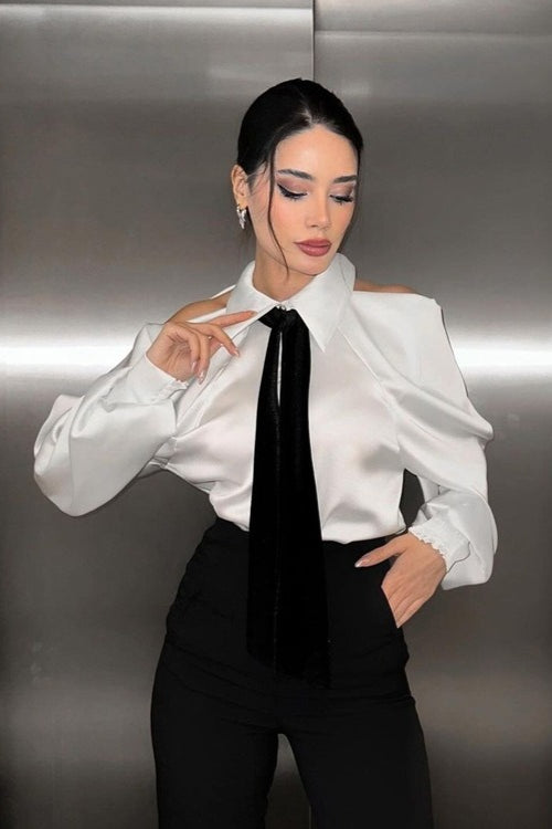 Professional Collared Long Sleeve Blouse
