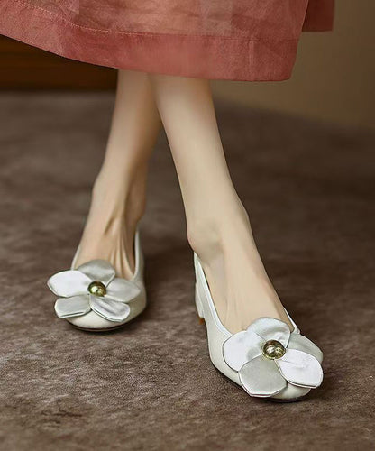 Classy Red Cowhide Leather Soft Splicing Flats