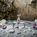 Sterling Silver Adjustable Kitten Ring