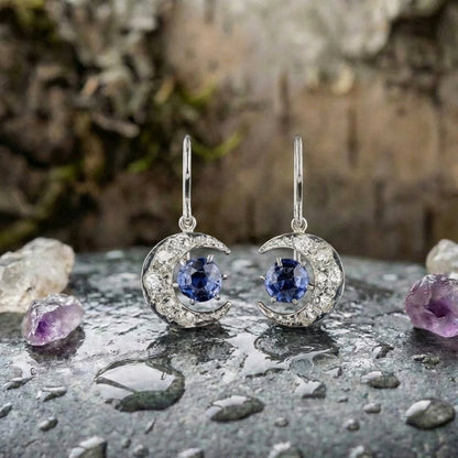 Vintage Blue Moonlight Earrings