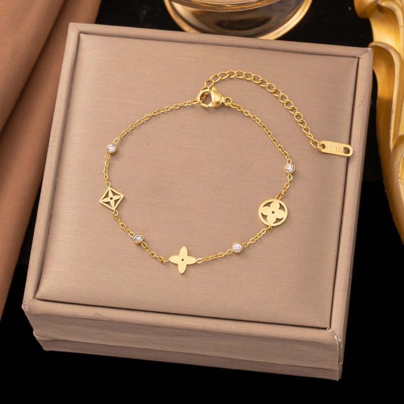 Elegant Gold Charm Bracelet