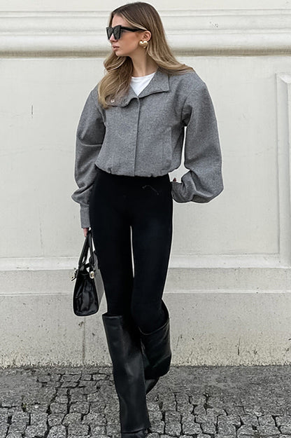 Grey Wool Short Coat