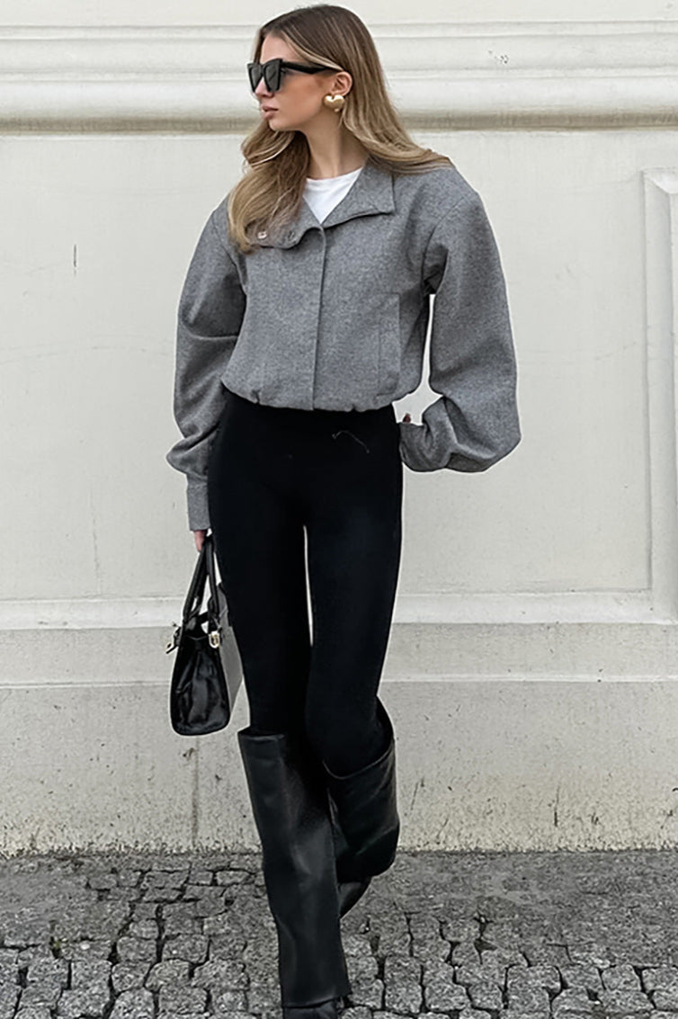 Grey Wool Short Coat
