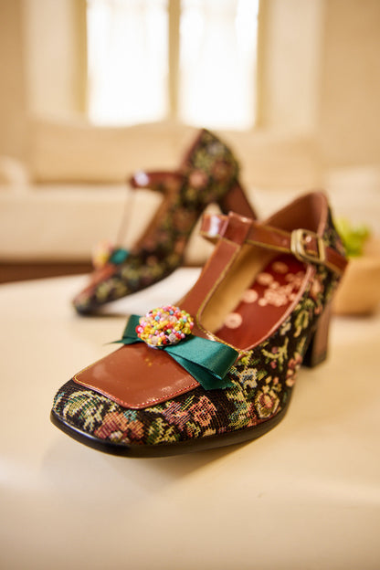 Soffia | Reese Sprinkle Applique T-strap Pump