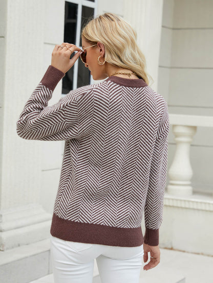 Priscine Knit Sweater - Brown