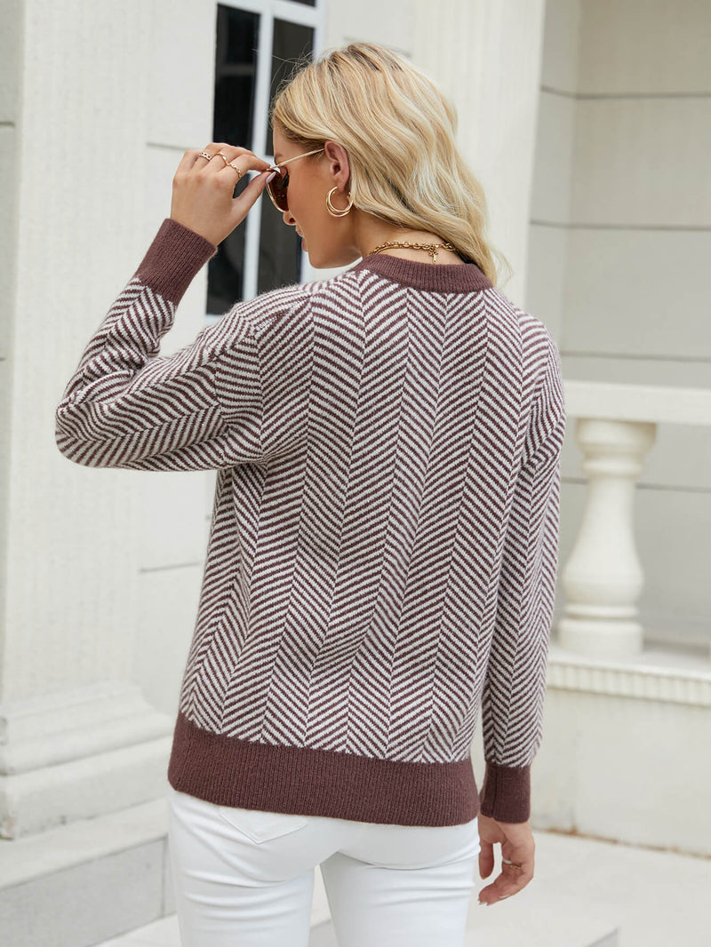 Priscine Knit Sweater - Brown