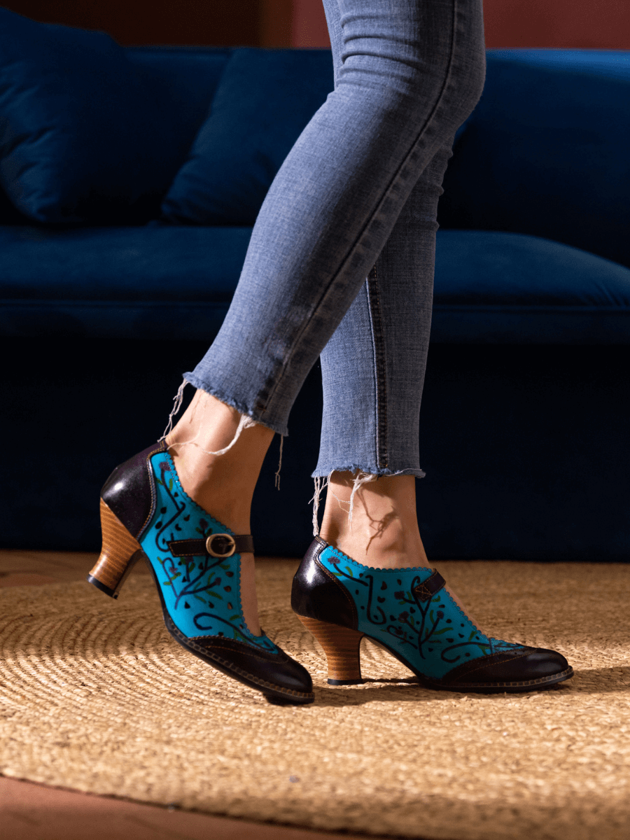 Soffia | Picking Petals Perforated Leather Pump
