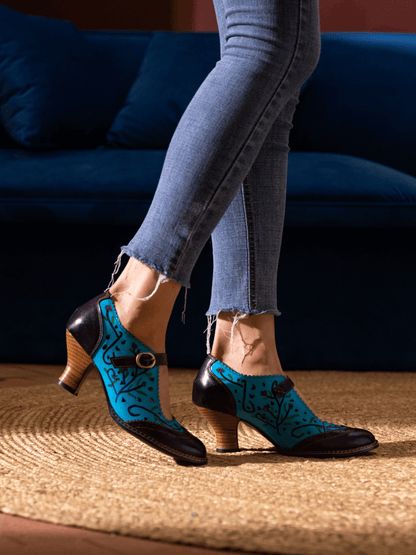 Soffia | Picking Petals Perforated Leather Pump