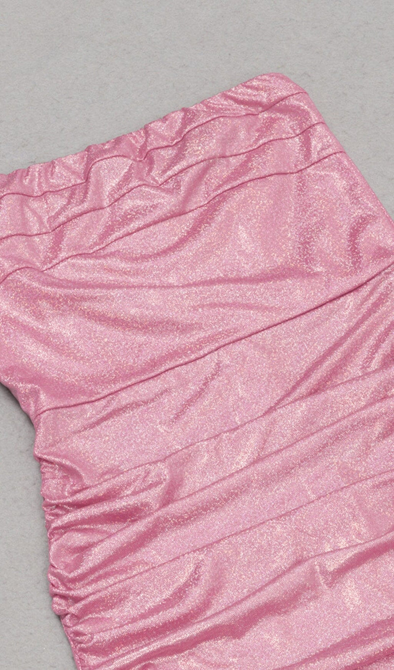 Sequin-embellished Midi Dress in Coral Pink