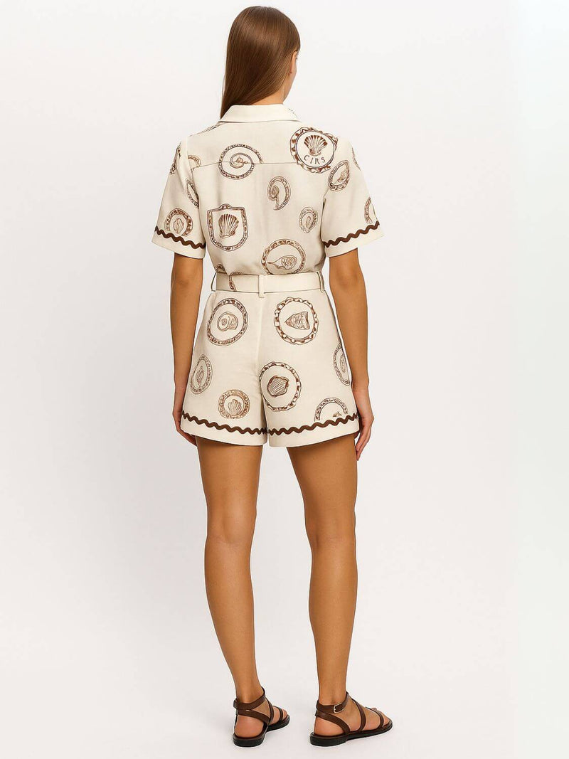 Shell Ciao Front Shirt Romper