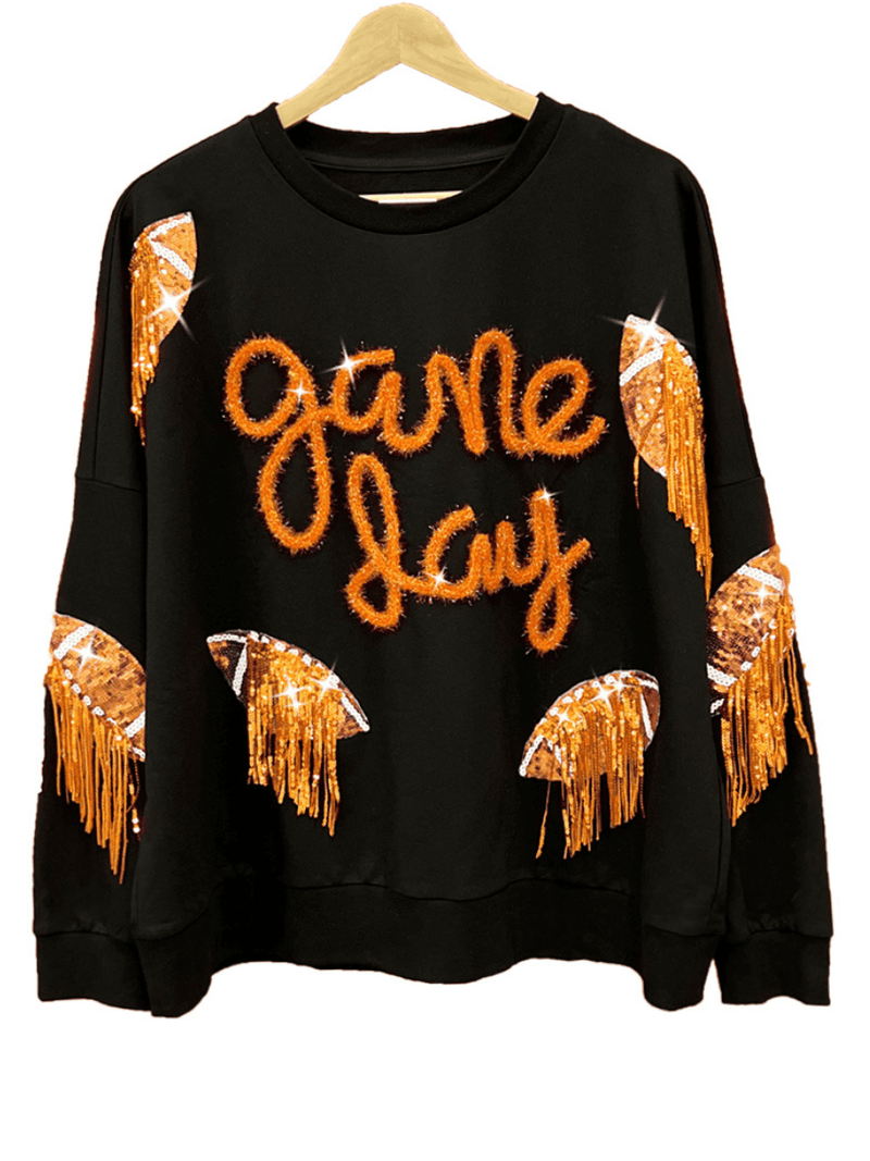 Game Day Super Bowl Sequins Sweater