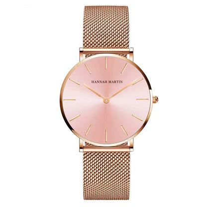 Rose Gold Wristwatch Featuring Quartz Movement