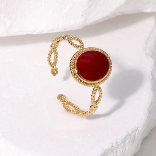 Elegant Red Carnelian Ring