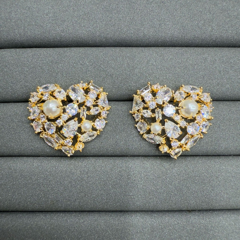 Elegant Pearl Crystal Earrings