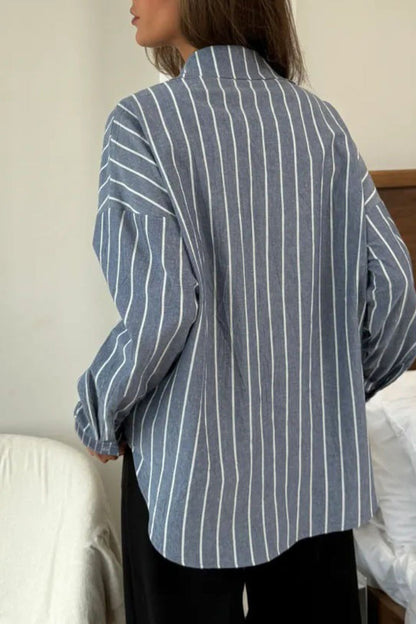 Striped Long Sleeve Blouse