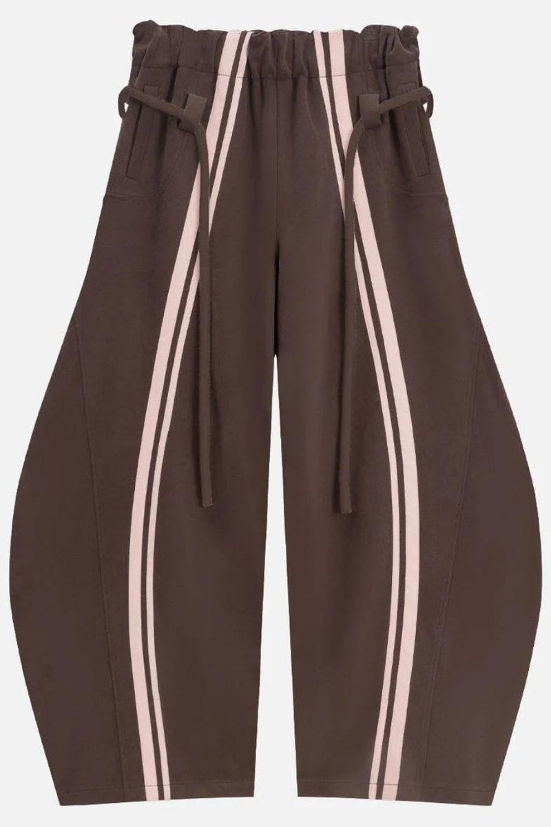 Tie Waist Relaxed Wide Leg Long Pants