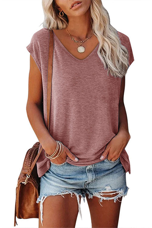 V Neck Short Sleeve T-shirt