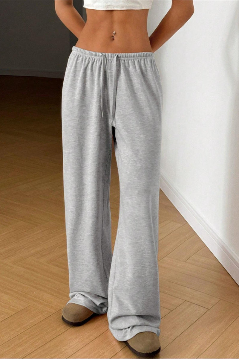 Drawstring Waist Knit Pants
