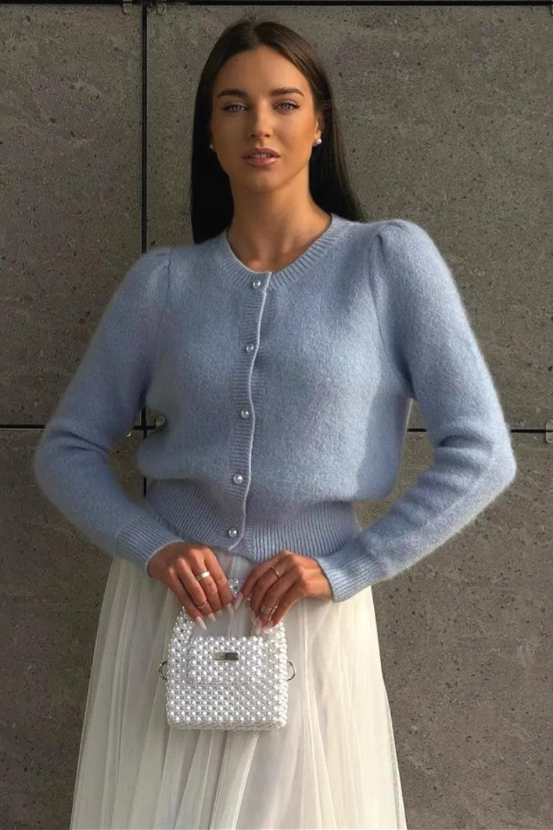 Minimalist Relaxed Long Sleeve Knit Cardigan