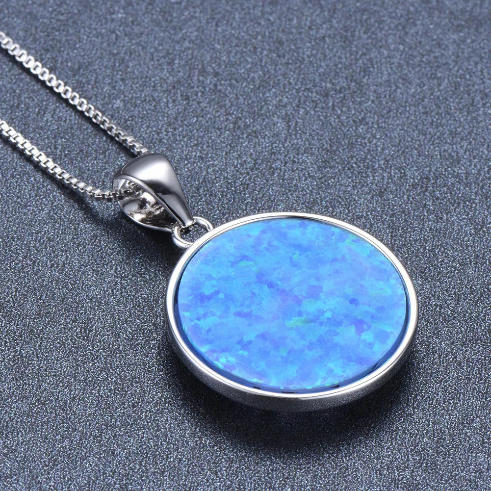 Classic Blue Opal Necklace