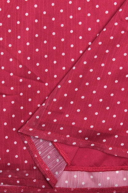 Chiffon Polka Dot Backless Tie Mini Dress