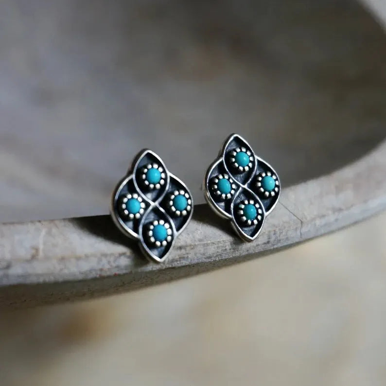 Turquoise Diamond Earrings