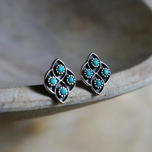 Turquoise Diamond Earrings