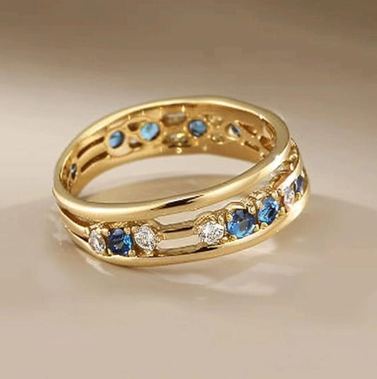 Elegant Sapphire Diamond Ring