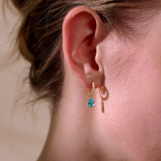 Elegant Blue Topaz Earrings