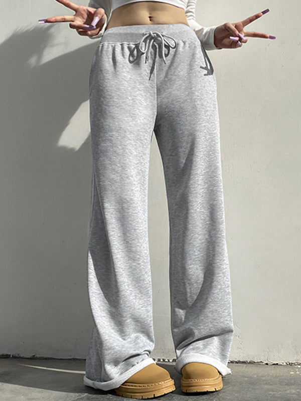 Color 2000s Lace Up Sweatpants