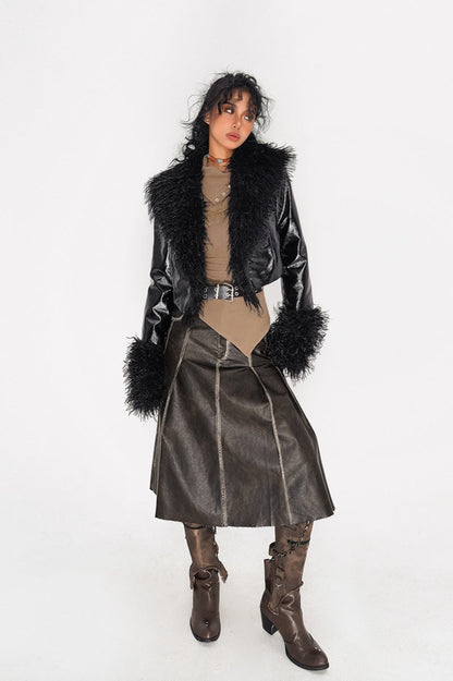 Style Glossy Jacket Coat