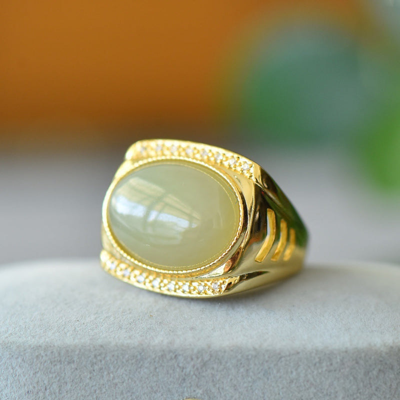 Classic Jade Gold Ring