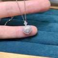 Elegant Silver Pave Halo Heart