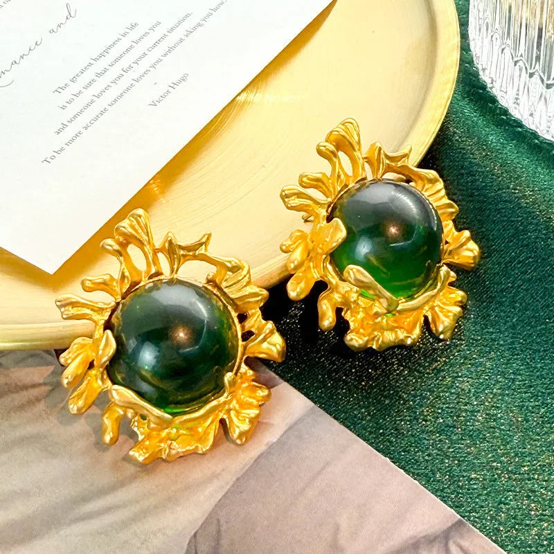 Statement Jade Earrings