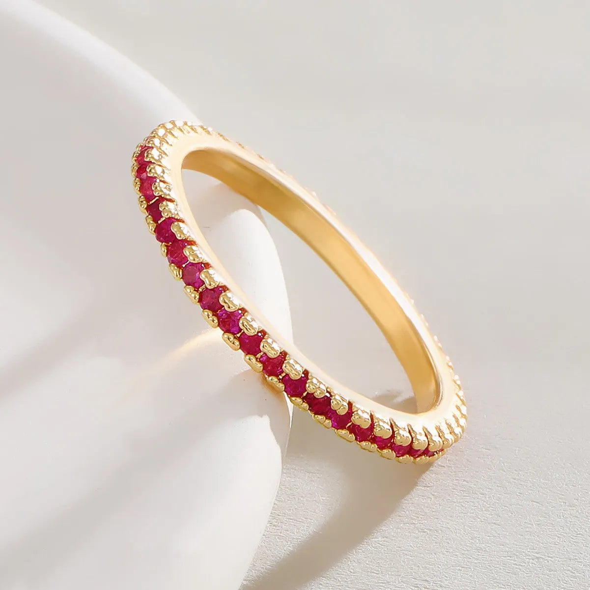 Elegant Ruby Gold Bracelet