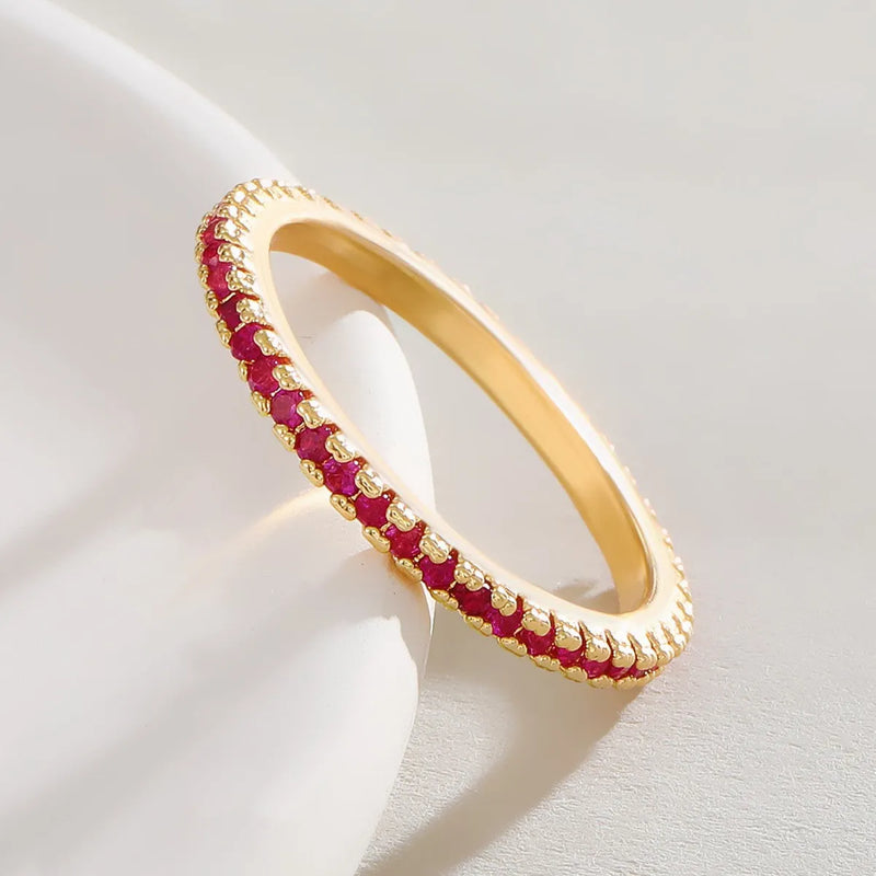 Elegant Ruby Gold Bracelet