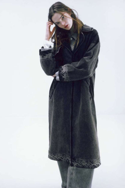 Dark Relaxed Denim Overcoat