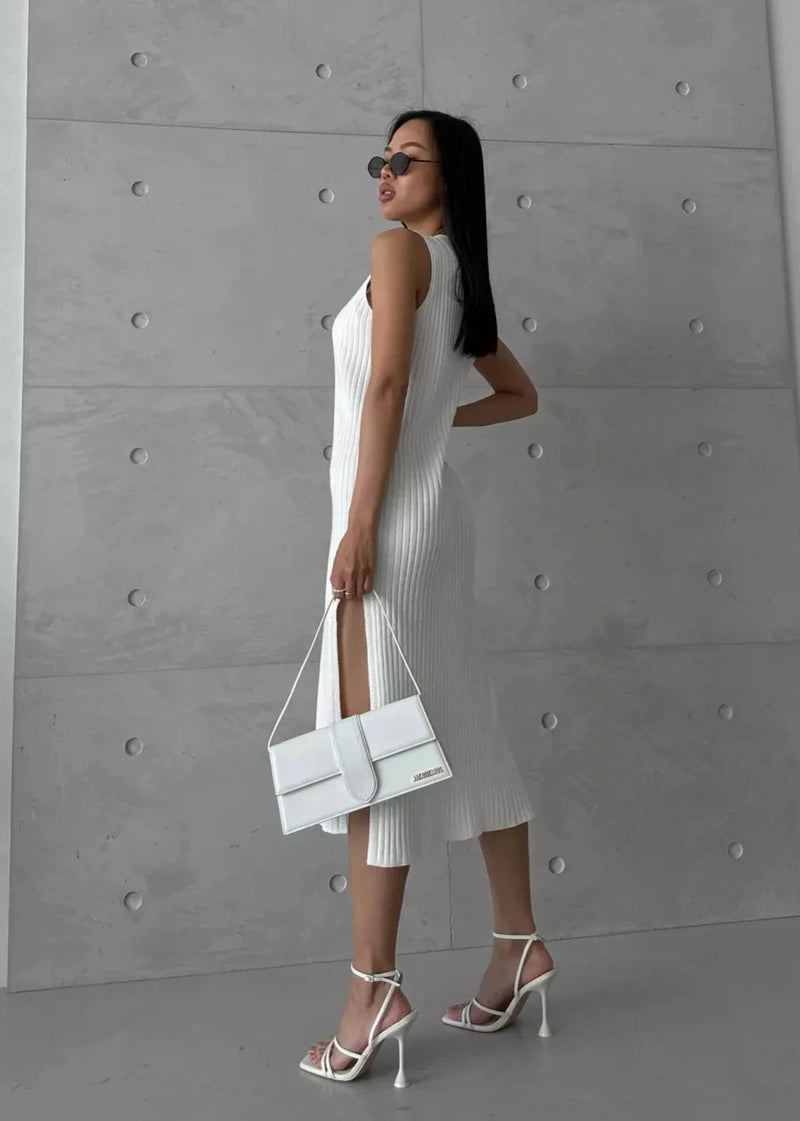 Sleeveless Ribbed Maxi Dress
