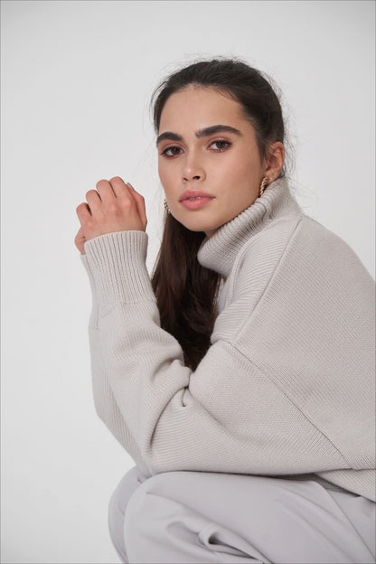 Basic Knit Turtleneck Sweater