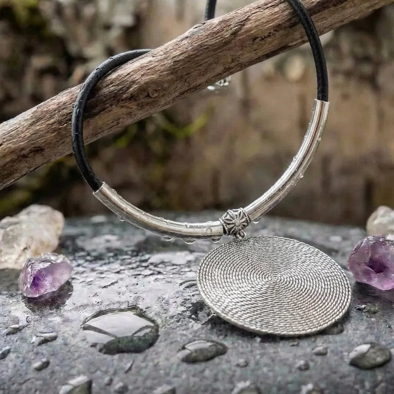 Vintage Rounded Silver Plated Necklace
