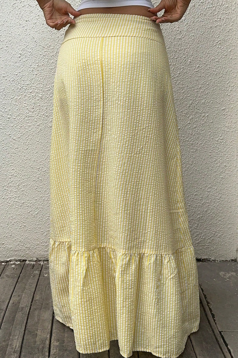 High-waisted Striped Skirt