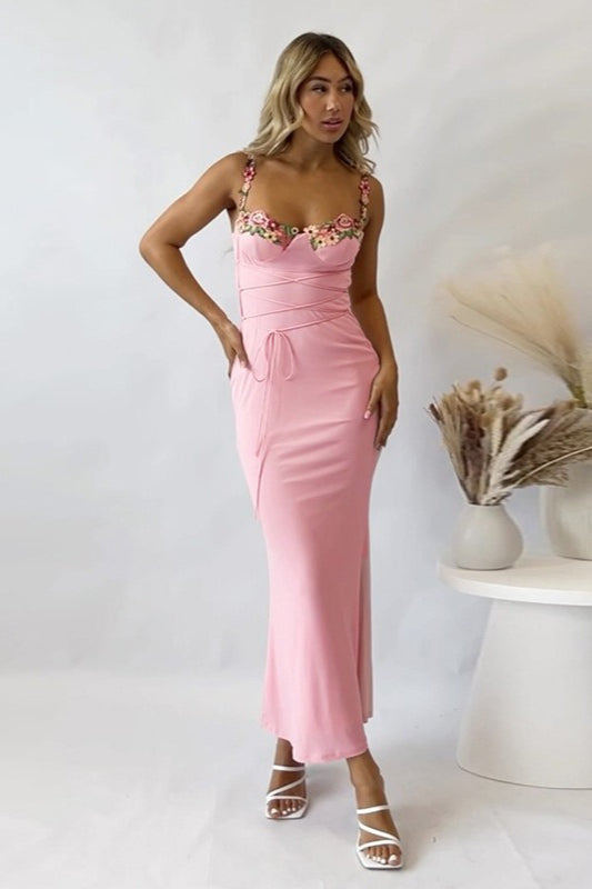 Cup Detail Bodycon Maxi Dress
