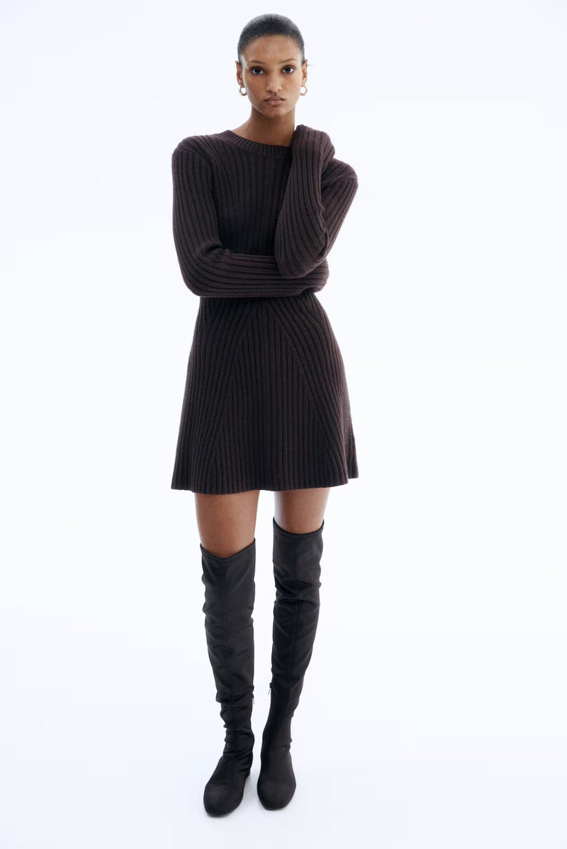 Lacy Knit Mini Dress