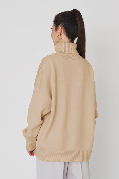 Basic Knit Turtleneck Sweater
