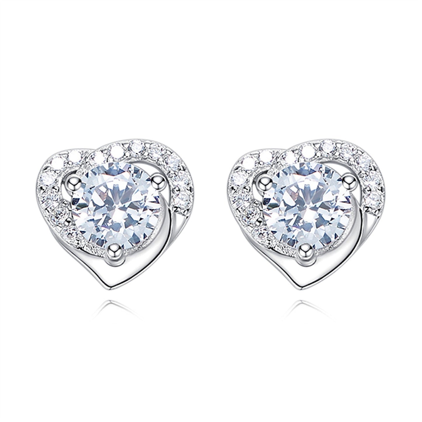 Elegant Round Crystal Heart Frame