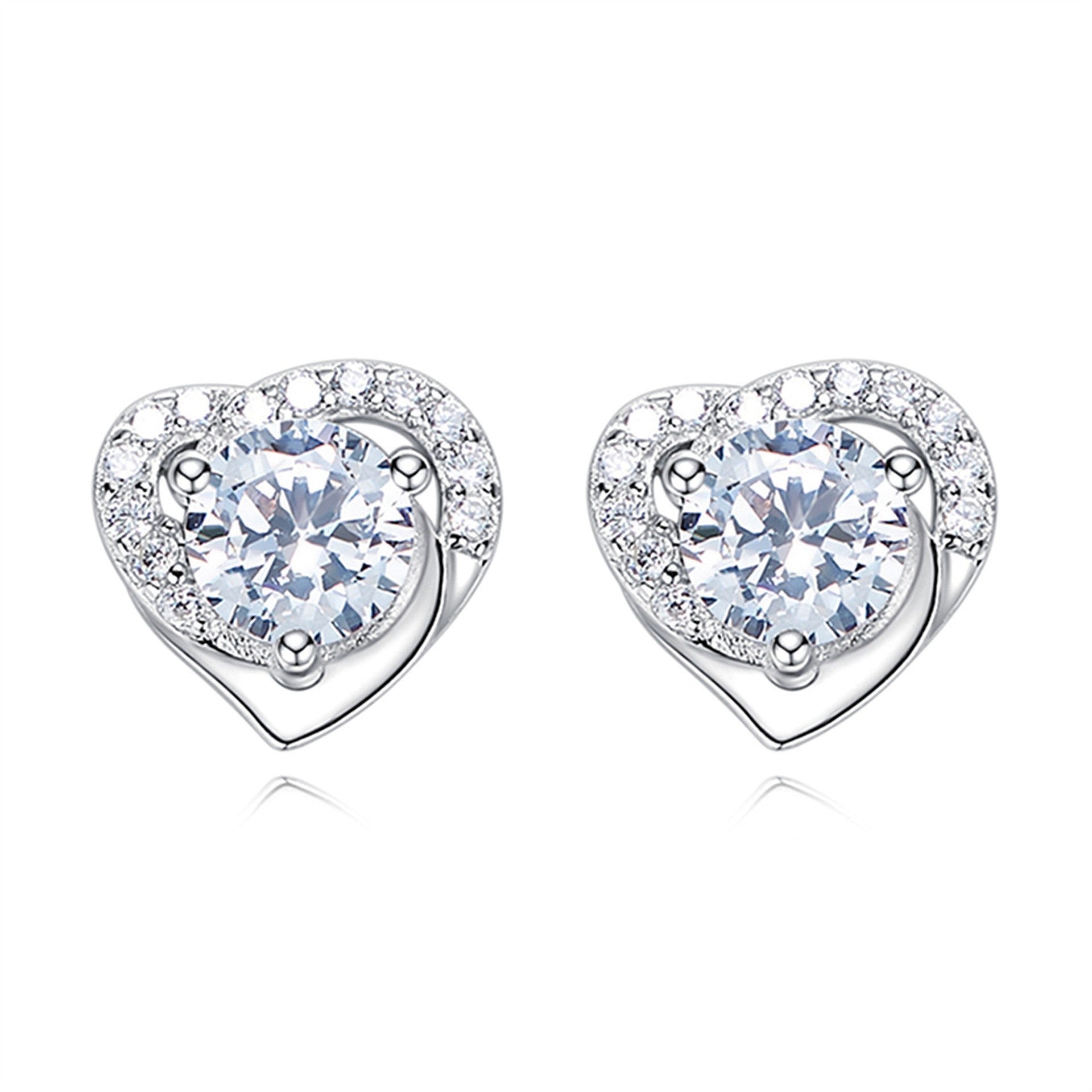 Elegant Round Crystal Heart Frame