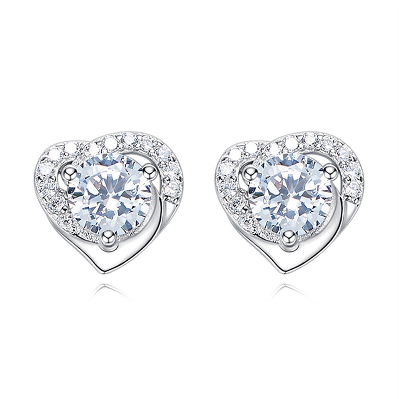 Elegant Round Crystal Heart Frame